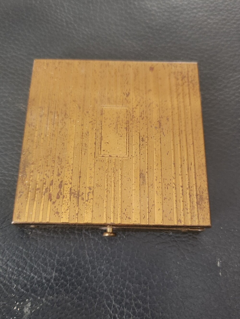 Vintage Fifth Rex Avenue Powder Compact Mirror Womens Square Gold Tone. - Picture 1 of 5